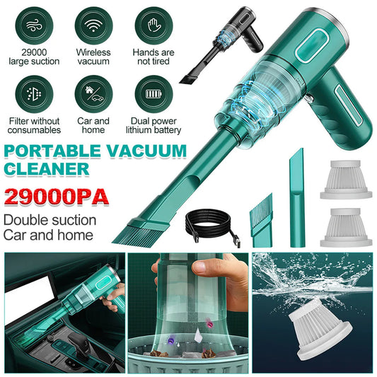 Cordless Hand-Held Vacuum Cleaner Mini Portable Car Auto Home Wireless Handheld Vacuum Cordless, Portable Car Vacuum Cleaner With Powerful Suction And Brushless Motor, Rechargeable